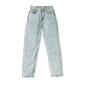 Zara Mid -Rise  Y2K Light Blue Cotton Blend Slim Straight Women’s Jeans SZ 2